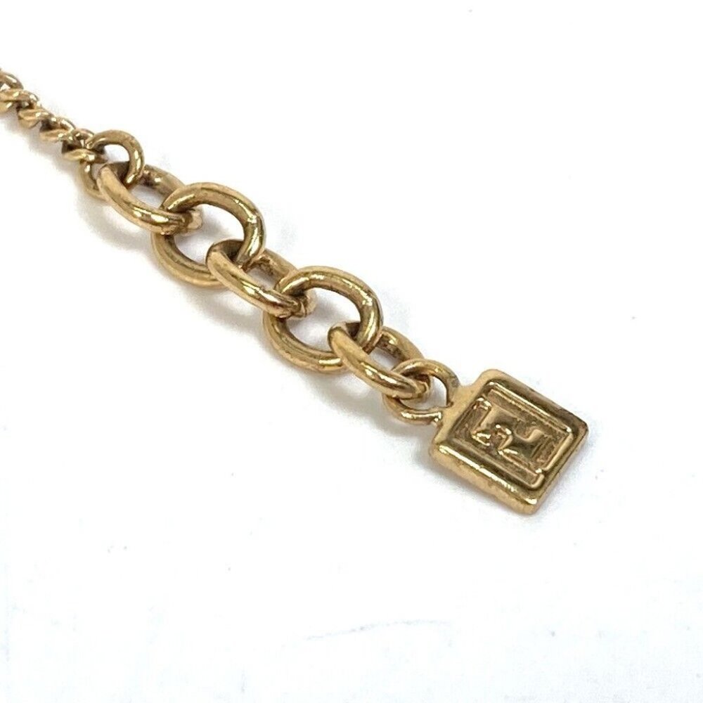 AUTHENTIC FENDI Accessories logo Bracelet Metal Gold - Picture 7 of 10